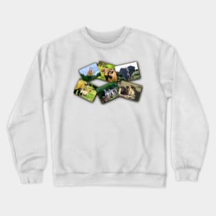 African Wildlife Collage Black Drop shadow Crewneck Sweatshirt